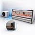 Thumbnail image #3 for Howard-McCray 40E Series Remote Fish and Poultry Service Case, 124-1/2 Inch, Straight Glass, White