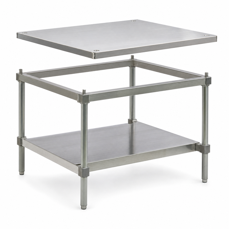 Product image #3 for New Age 72-Inch Wide Aluminum Equipment Stand with Adjustable Undershelf, 12-Gauge Marine Edge Top