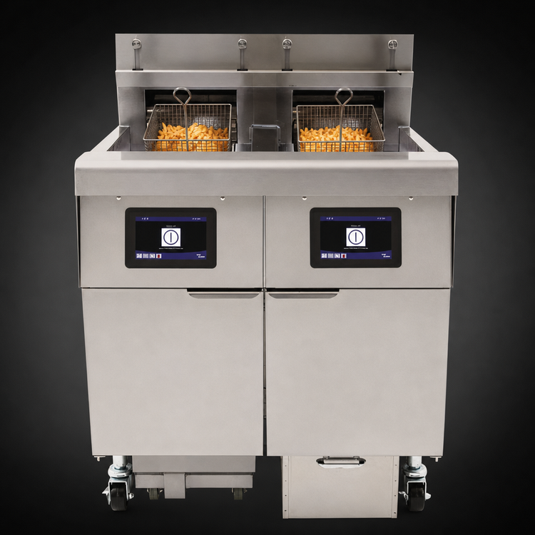 Product image #3 for Frymaster FilterQuick Oil Conserving 2-Station Electric Fryer Battery with (2) 30-lb Frypots and FQ4000 Easy Touch Controller