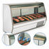Thumbnail image #3 for Howard-McCray 32E Series 74-Inch Curved Glass Red Meat Service Case with LED Lighting