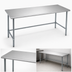 Thumbnail image #3 for Budget Series 84-Inch x 36-Inch Flat Top Work Table with 430 Stainless Steel Top and Galvanized Tubular Base