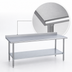 Thumbnail image #3 for Duke 60 Inch x 30 Inch Open Base Stainless Steel Work Table with 1-1/8 Inch Riser and Galvanized Undershelf