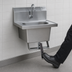 Thumbnail image #3 for Eagle Group Wall-Mounted Single Knee Pedal Hand Wash Sink, 304 Stainless Steel