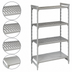 Thumbnail image #4 for Cambro Camshelving Premium 4-Shelf Vented and Solid Stationary Starter Unit, 21