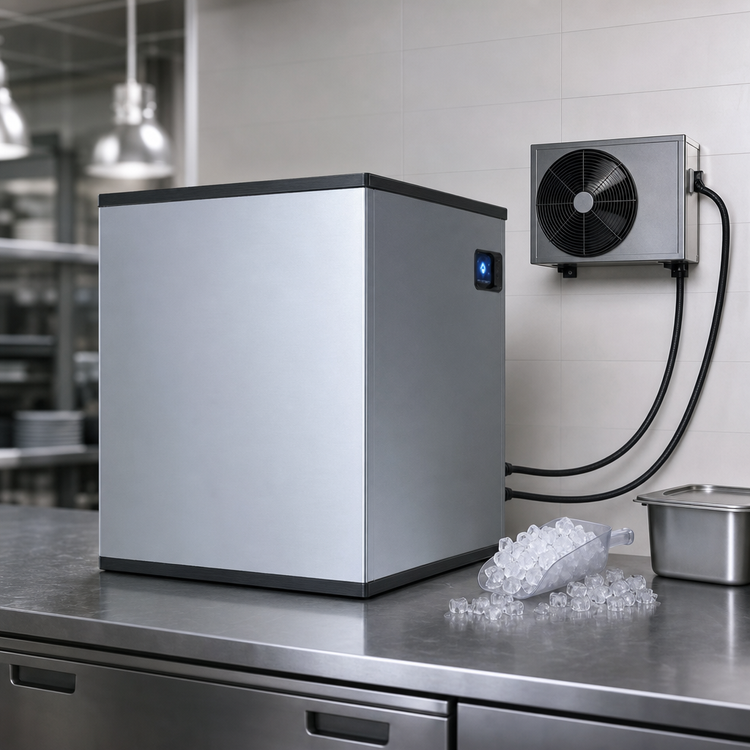 Product image #3 for Manitowoc QuietQube Indigo NXT Modular Remote Air-Cooled Half-Dice Cube Ice Maker, 1660 lb/24 Hr