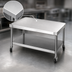 Thumbnail image #3 for Jade Range ST-48 48-Inch 14-Gauge Stainless Steel Equipment Stand with Open Base and Undershelf