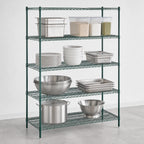 Thumbnail image #3 for Metro Super Erecta EZ1836NK3-4 Stationary Wire Shelving Unit, 36"W x 18"D x 74"H, 4 Shelves, Green Epoxy Finish