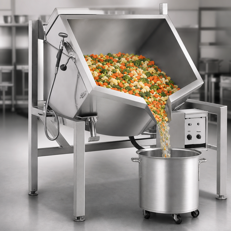 Product image #3 for Legion Combi-Pan Electric Power-Tilt Tilting Skillet, 27.4 Gallon, Open Frame