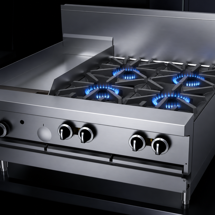 Product image #3 for Garland G Starfire Pro 36-Inch Modular Top Gas Restaurant Range with 4 Open Burners and 12-Inch Griddle