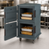 Thumbnail image #4 for Cambro Ultra Camcart Double-Compartment Front-Loading Insulated Food Pan Carrier with Security Package, 120-Qt. Per Cavity, Granite Gray