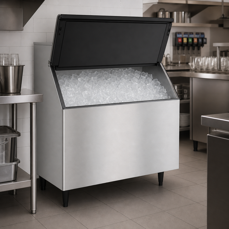 Product image #3 for Hoshizaki B-700SF 44-Inch Stainless Steel Ice Storage Bin, 700-lb Capacity, Top-Hinged Front Door