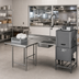 Thumbnail image #3 for Eagle Group Island Soiled Dishtable with Dish Landing Shelf and Pre-Rinse Sink, 96 in Machine-to-Corner, 60 in Corner-to-End, Right-to-Left Operation