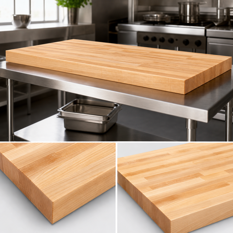 Product image #3 for John Boos Laminated Northern Hard Rock Maple Edge Grain Flat Work Table Top, 108 x 36 x 1-1/2 Inches