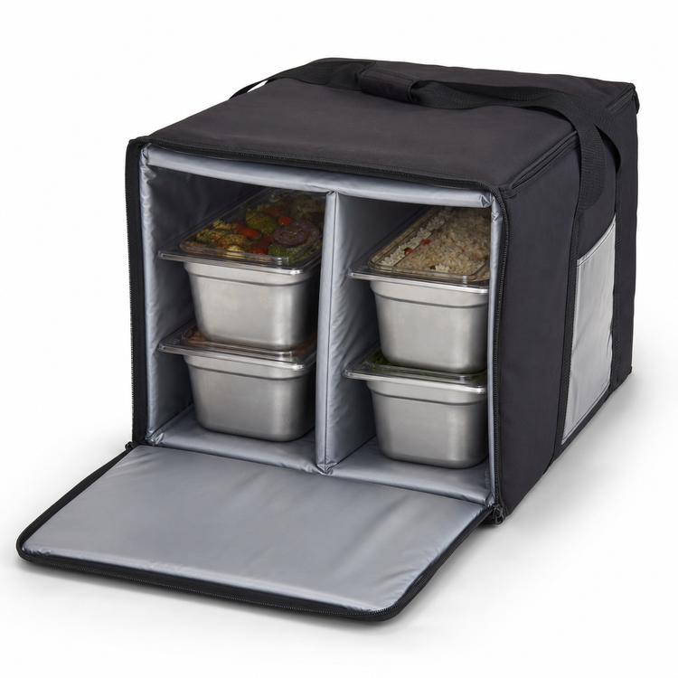 Product image #4 for Cambro GoBag Large Insulated Delivery Bag for Full-Size Food Pans, 21 x 14 x 14 Inches, Black