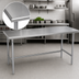 Thumbnail image #3 for Advance Tabco 108 Inch x 36 Inch 16-Gauge 304 Stainless Steel Open Base Work Table with Galvanized Legs