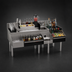 Thumbnail image #3 for Glastender 66-Inch All-In-One Underbar Ice Bin/Cocktail Station with Blender Shelf and Wet Waste Sink