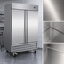 Thumbnail image #3 for Serv-Ware 2 Door 35 Cu. Ft. Stainless Steel Reach-In Refrigerator, Bottom-Mounted Compressor