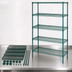 Thumbnail image #3 for Quantum 60 Inch W x 12 Inch D x 63 Inch H Stationary 5-Shelf Wire Shelving Starter Kit