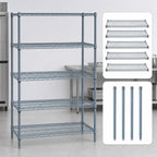 Thumbnail image #3 for Quantum WR54-1872GY-5 5-Shelf Wire Shelving Starter Unit, 72"W x 18"D x 54"H, Gray Epoxy Finish, Stationary