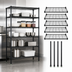 Thumbnail image #3 for Quantum 72 Inch x 24 Inch x 63 Inch Stationary Wire Shelving Starter Kit, Black Epoxy, 5 Shelves