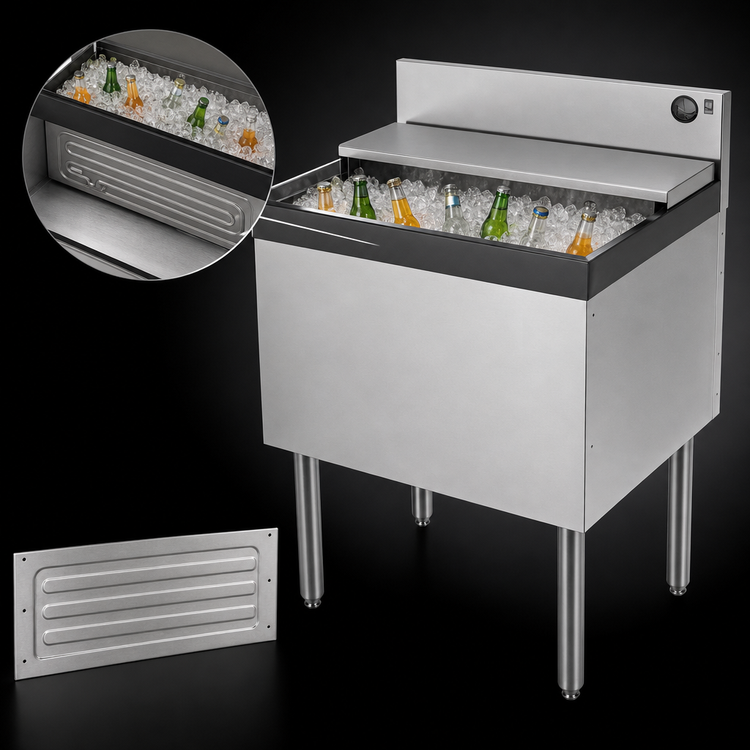 Product image #3 for Perlick Top Shelf TS Series 48-Inch Modular Underbar Ice Bin/Cocktail Unit with 10-Circuit Cold Plate