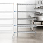 Thumbnail image #3 for Eagle Group A5-74-2430S 5-Tier Add-On Wire Shelving Unit, 30 x 24 x 74 Inches, Stainless Steel Finish