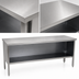 Thumbnail image #3 for John Boos Open Front Cabinet Base Stainless Steel Work Table, 144 x 24 Inches, 14-Gauge Flat Top