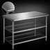 Thumbnail image #3 for AdjusTable 48 Inch x 24 Inch 14 Gauge 304 Stainless Steel Basic Unit Work Table with 2 Wire Undershelves