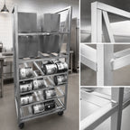 Thumbnail image #3 for Channel Manufacturing CSBR-80M Mobile Aluminum Can and Storage Rack, 80 #10 Can Capacity, Without Top