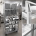 Thumbnail image #3 for Heavy-Duty Mobile Aluminum Can and Storage Rack for 80 #10 Cans