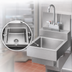 Thumbnail image #4 for Eagle Group 1800 Series 10 in. x 14 in. x 5 in. Hand Wash Sink with Faucet and Drain