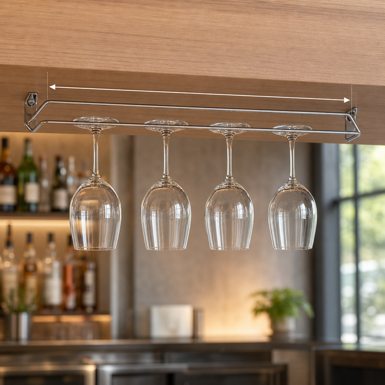 Product image #3 for Winco 24-Inch Chrome-Plated Wire Glass Hanger, Ceiling Mounted