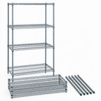 Thumbnail image #3 for Quantum WR54-1824GY Wire Shelving Starter Unit, 24"W x 18"D x 54"H, 4-Shelf, Gray Epoxy Antimicrobial