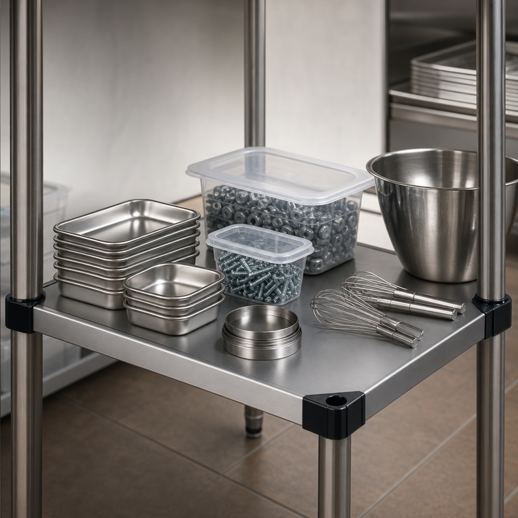 Product image #3 for Quantum 42-Inch x 24-Inch 304 Stainless Steel Solid Shelf with Marine Edge