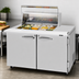 Thumbnail image #3 for Turbo Air PRO Series 48-Inch 2-Section Refrigerated Sandwich/Salad Mega Prep Table with Clear Lid