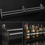 Thumbnail image #3 for Glastender, Inc. DSR-67 67-Inch Double Stainless Steel Speed Rail with Open Step-and-Rail Design