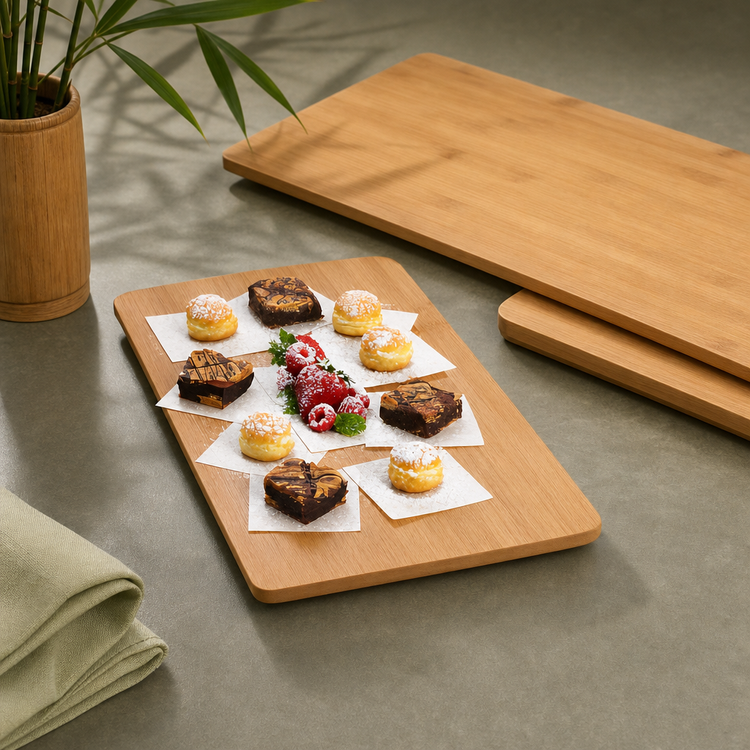 Product image #3 for American Metalcraft 18-1/4 x 9 Inch Rectangular Flat Bamboo Platter