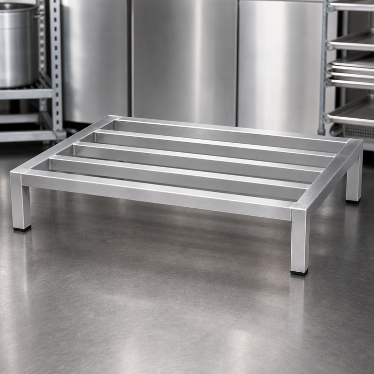 Product image #3 for Panco 5-Lat Tubular Aluminum Dunnage Rack, 60 x 24 x 12 Inches, 1500 lb. Capacity