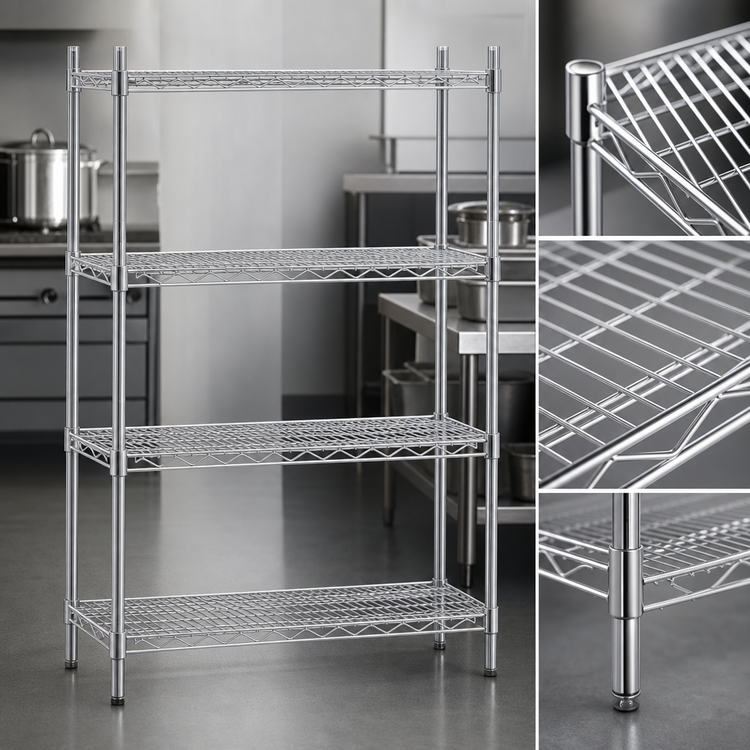 Product image #3 for Advance Tabco Special Value Series Heavy Duty Chrome Plated Commercial Wire Shelf, 24"W x 14"D