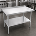 Thumbnail image #3 for John Boos Stallion Economy Stainless Steel Top Work Table with Undershelf, 60 x 30 Inch