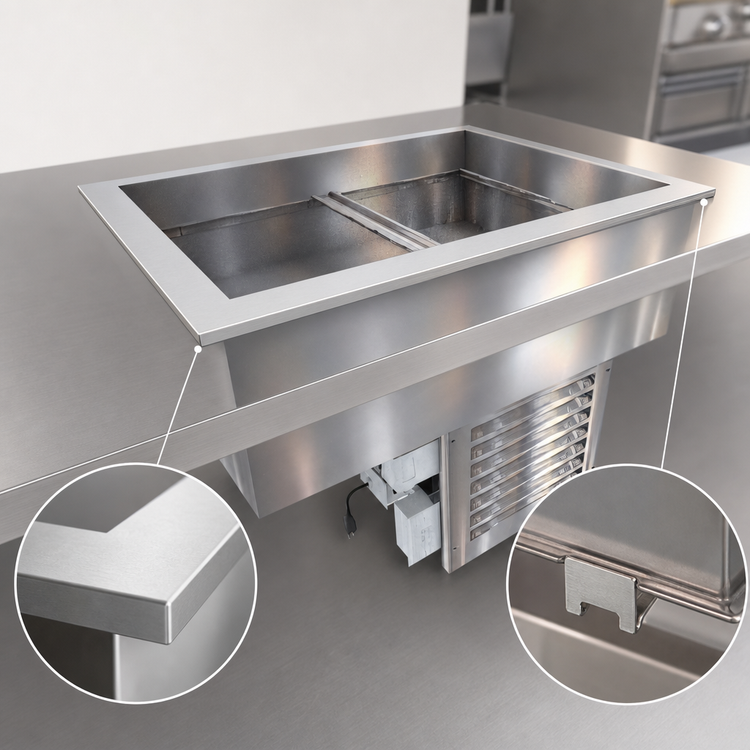 Product image #3 for Duke CP2-SB Drop-In 2-Pan Refrigerated Cold Food Well with Touchscreen Control