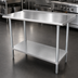Thumbnail image #3 for Advance Tabco FMG-240 30 x 24 Inch 304 Stainless Steel Work Table with 1-1/2 Inch Rear Backsplash and Adjustable Galvanized Undershelf