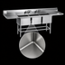 Thumbnail image #3 for Eagle Spec-Master FN Series 14-Gauge 3-Compartment Stainless Steel Sink with 36-Inch Right-Hand Drainboard