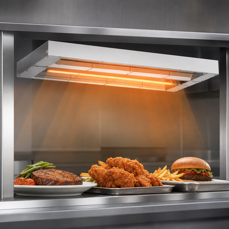 Product image #3 for Hatco Glo-Ray 18-Inch Double Unlighted Infrared Strip Heater, 500W, Aluminum
