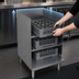 Thumbnail image #3 for Glastender Underbar Glass Rack Storage Unit, Open Top, Stainless Steel, 18 Inch W x 24 Inch D