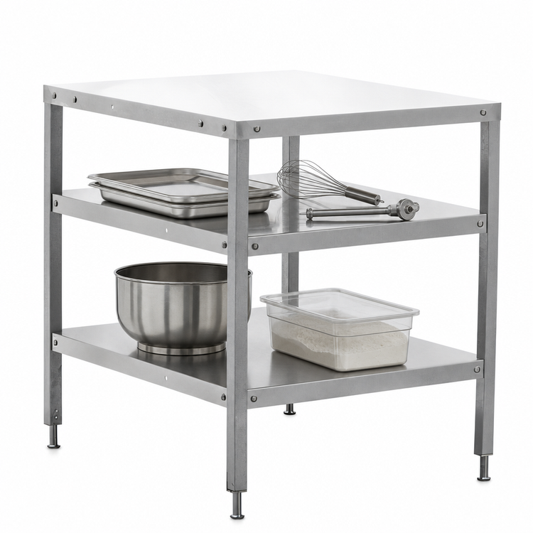 Product image #3 for Hobart 27-Inch W x 32-Inch D Equipment Stand with 2 Undershelves