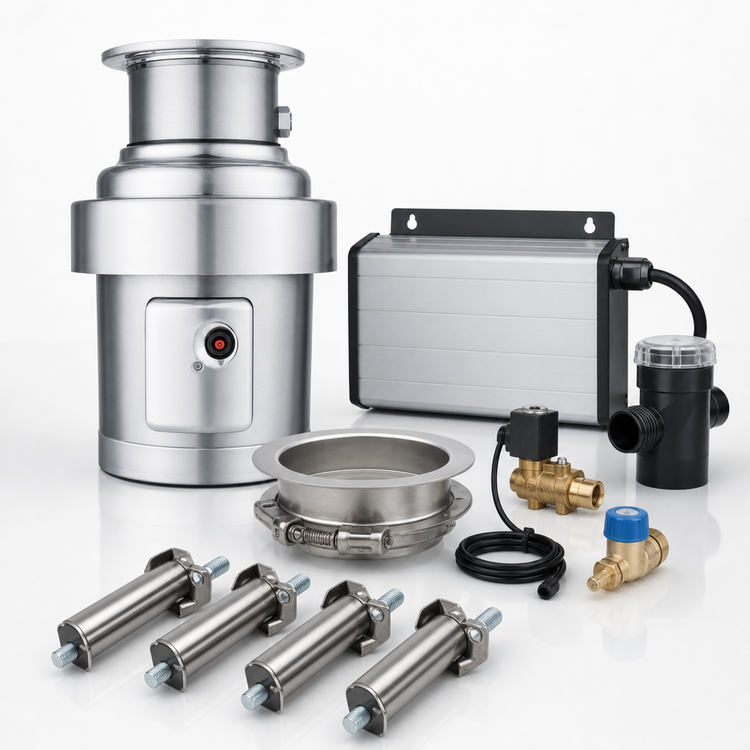 Product image #3 for InSinkErator SS-200 2 HP Complete Food Waste Disposer Package with CC-202 Control Center and #6 Collar Adaptor