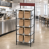 Thumbnail image #3 for Metro Chain Reaction 5-Shelf To-Go Order Pick-Up Station with Sign, Black Epoxy Steel