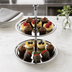 Thumbnail image #3 for American Metalcraft Two-Tier Round Stainless Steel Display Stand