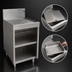 Thumbnail image #3 for Glastender Underbar Stainless Steel Drainboard Cabinet Base, Open Front, 18 x 19 Inches